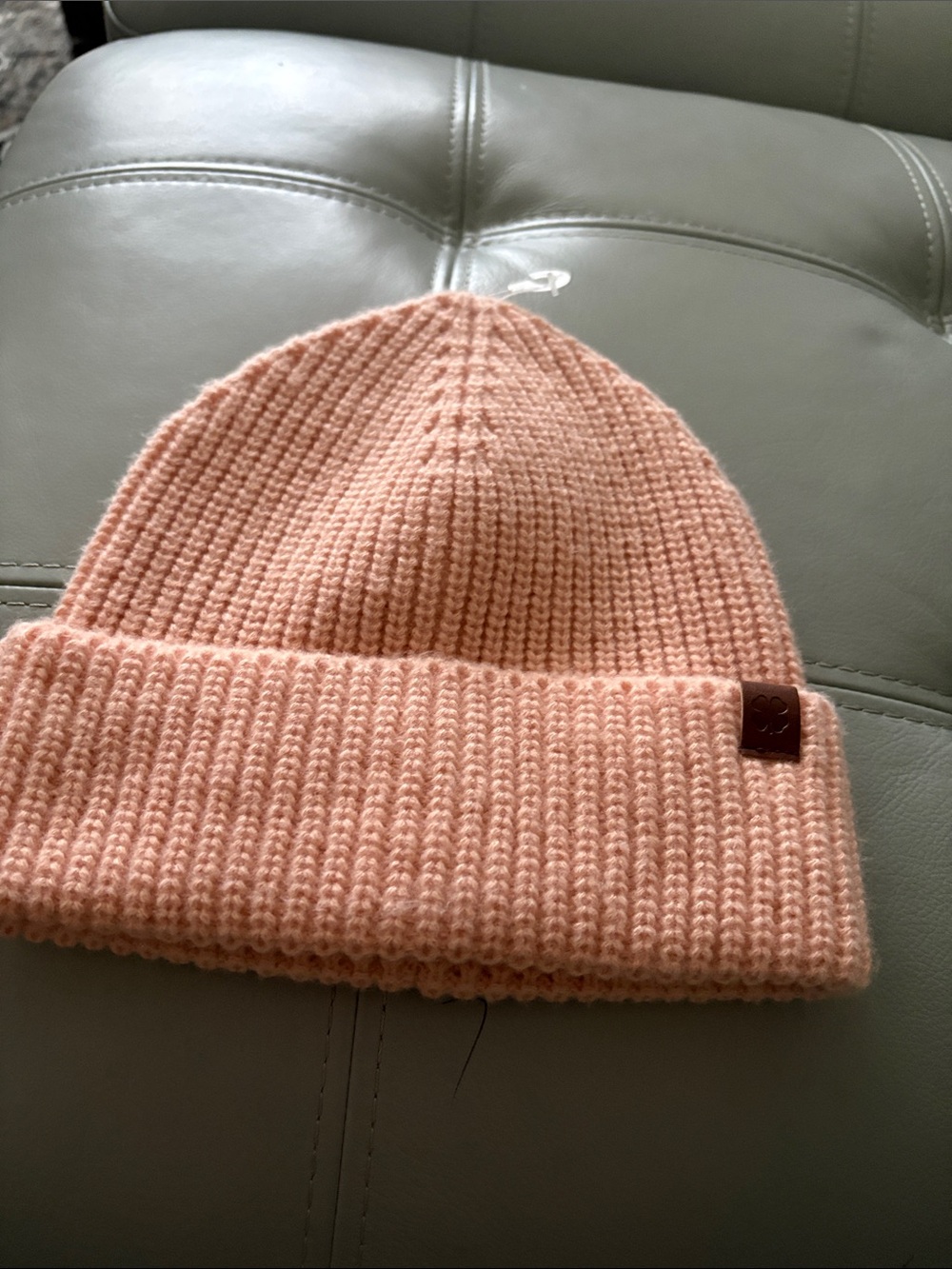 Children's Soft Ribbed Beanie - Light Pink